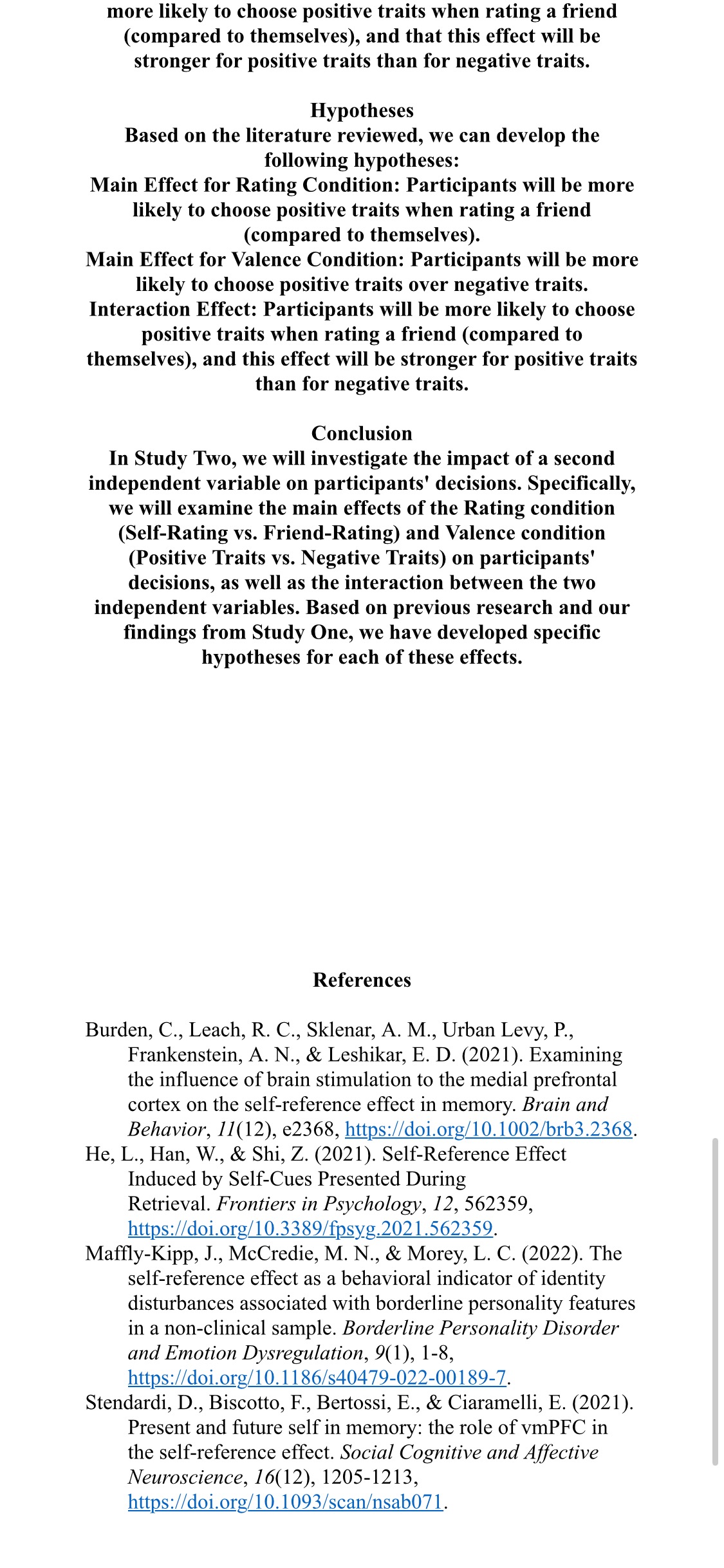 This is a continuation of study two. please