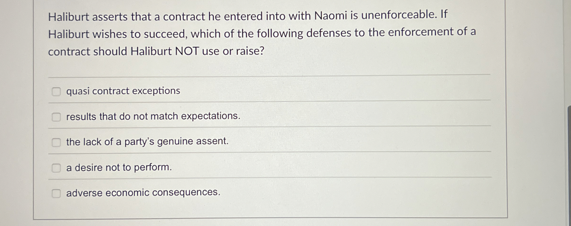 Haliburt asserts that a contract he entered into