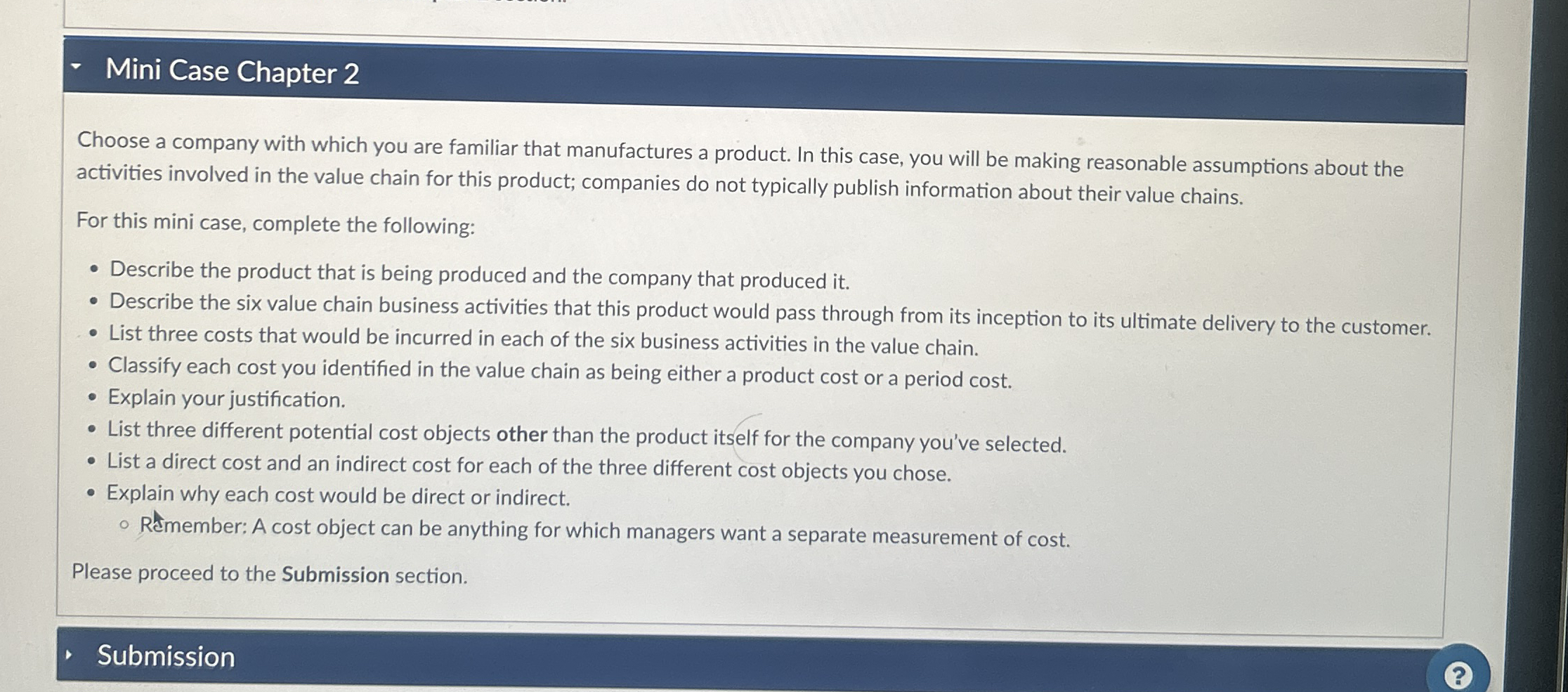 Mini Case Chapter 2 Choose a company with which