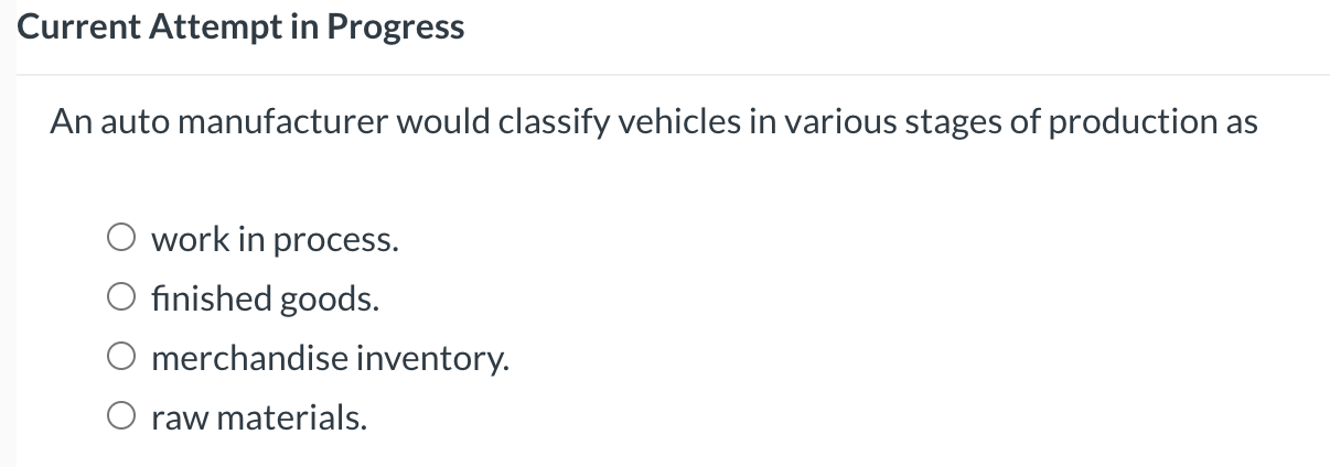 Current Attempt in Progress An auto manufacturer