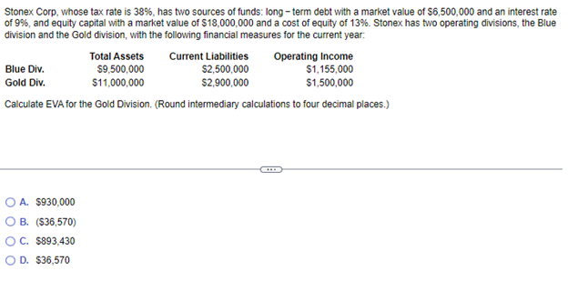 Stonex Corp, whose tax rate is 38%, has two