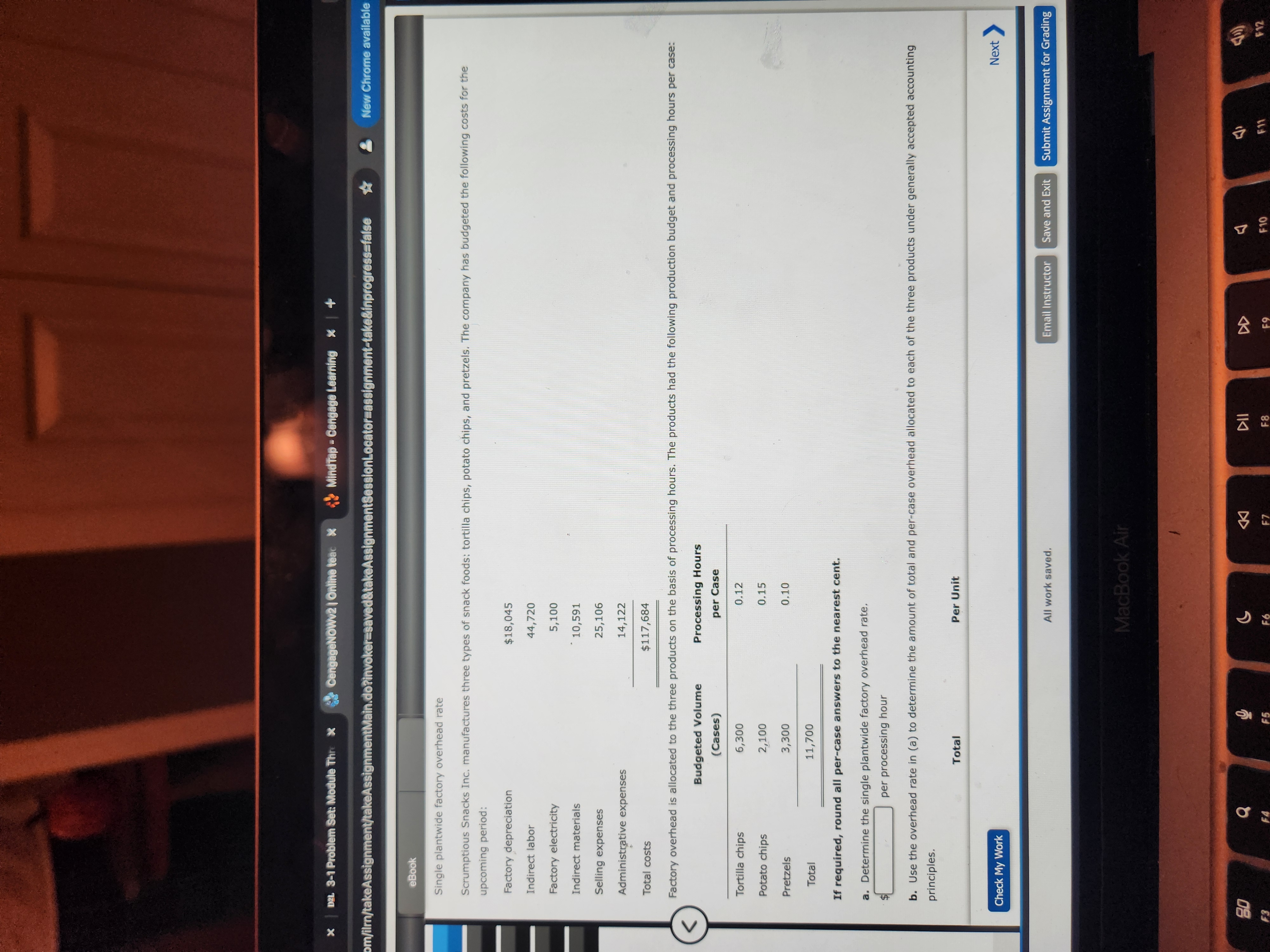 D2L 3-1 Problem Set: Module Thre CengageNOWv2 |