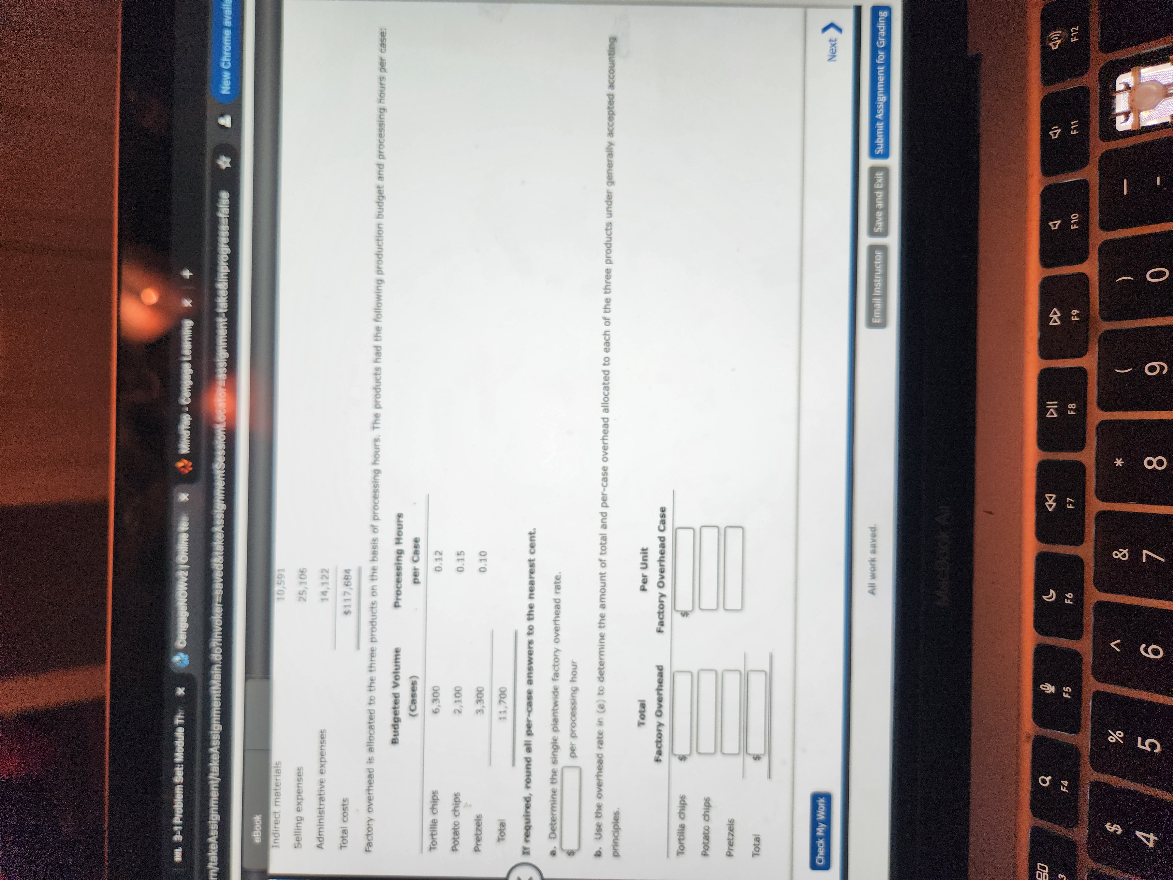 D2L 3-1 Problem Set: Module Thre CengageNOWv2 |