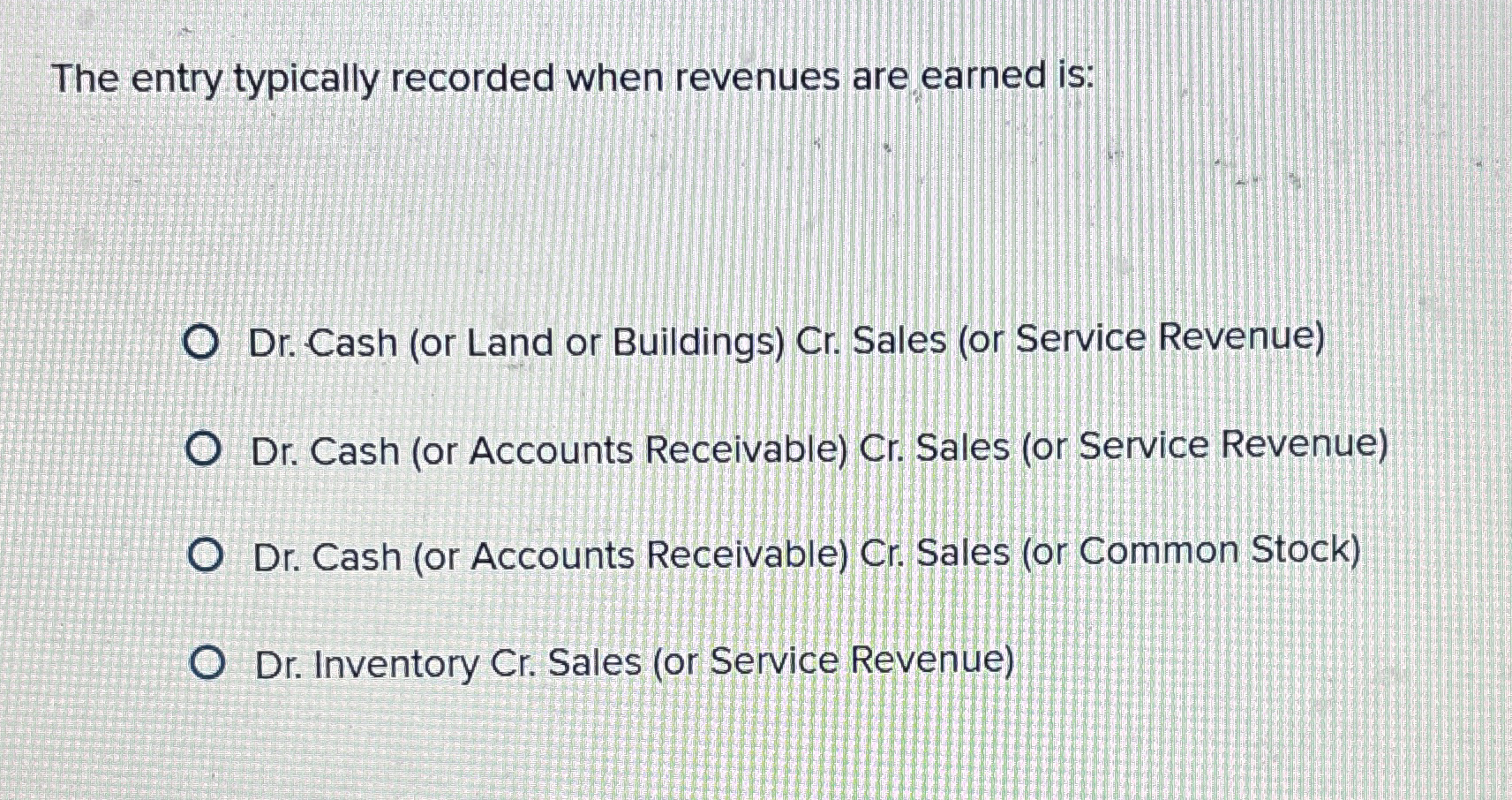 The entry typically recorded when revenues are