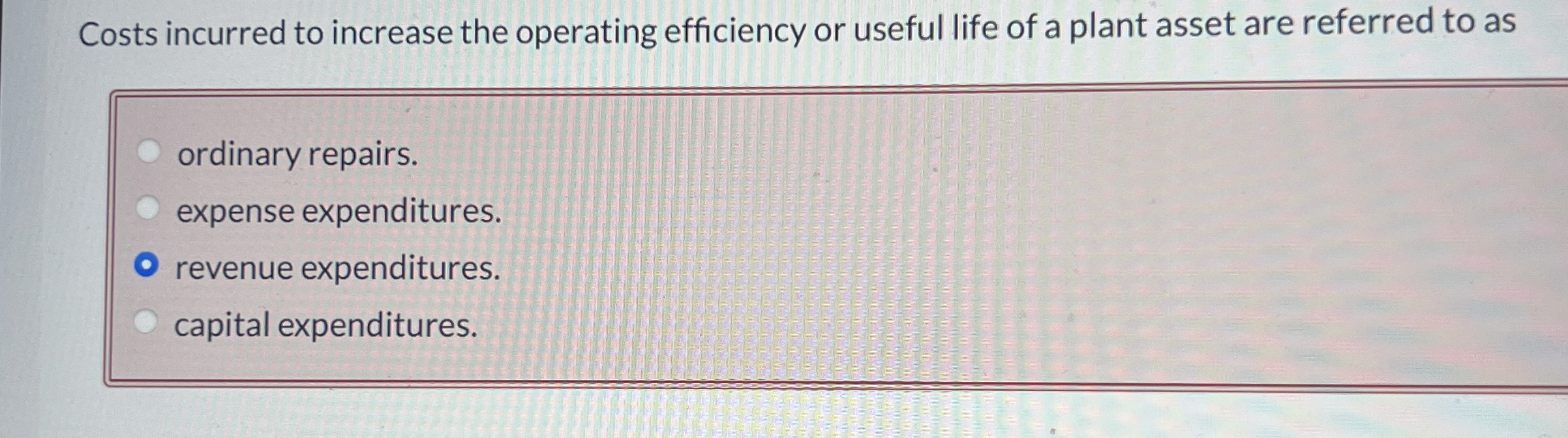 Costs incurred to increase the operating
