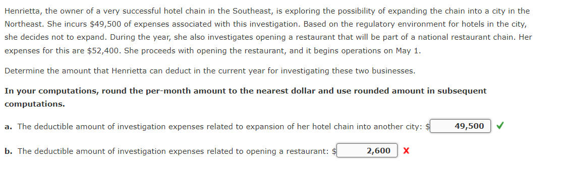 Henrietta, the owner of a very successful hotel