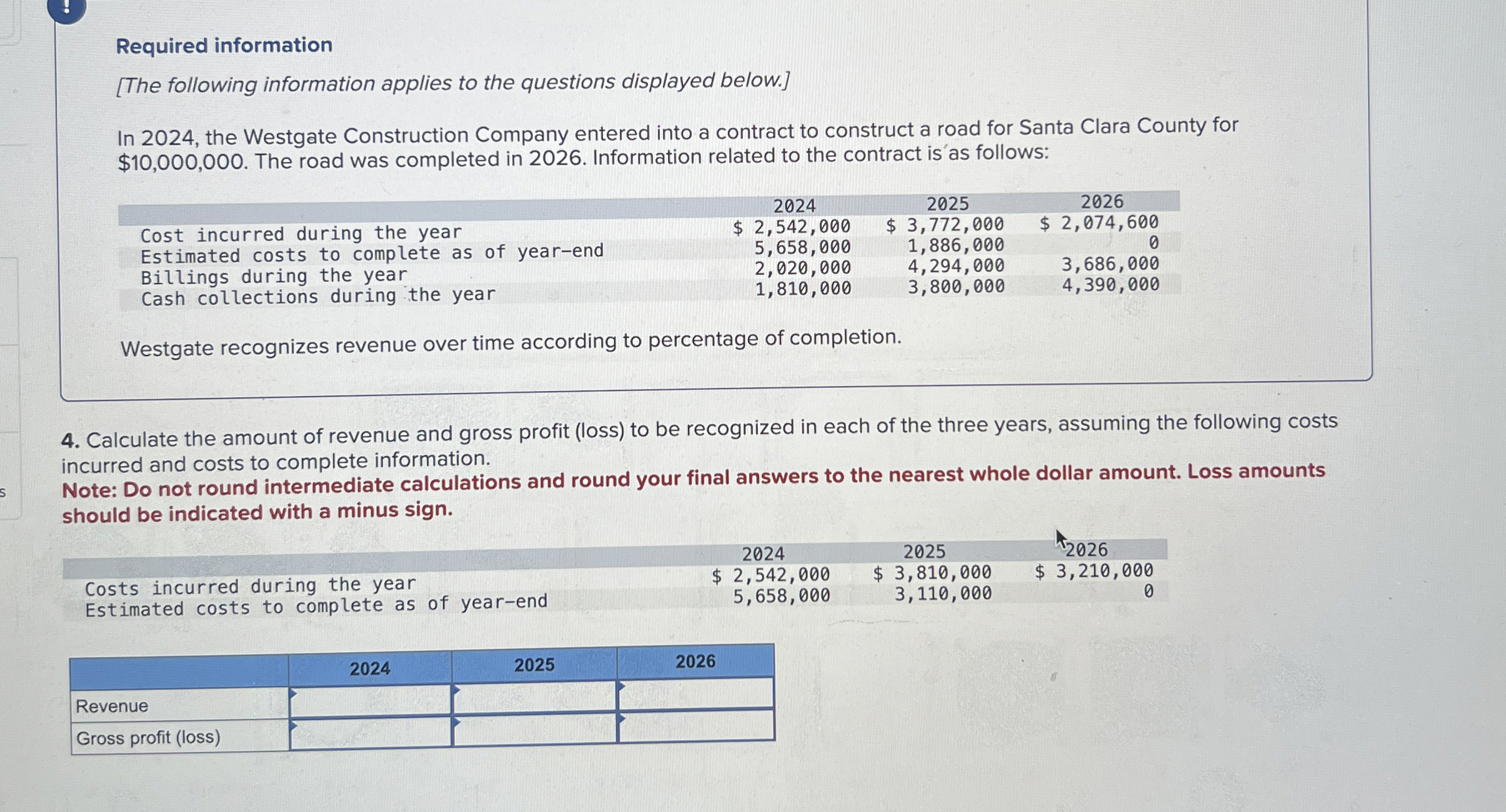 Required information [ The following information