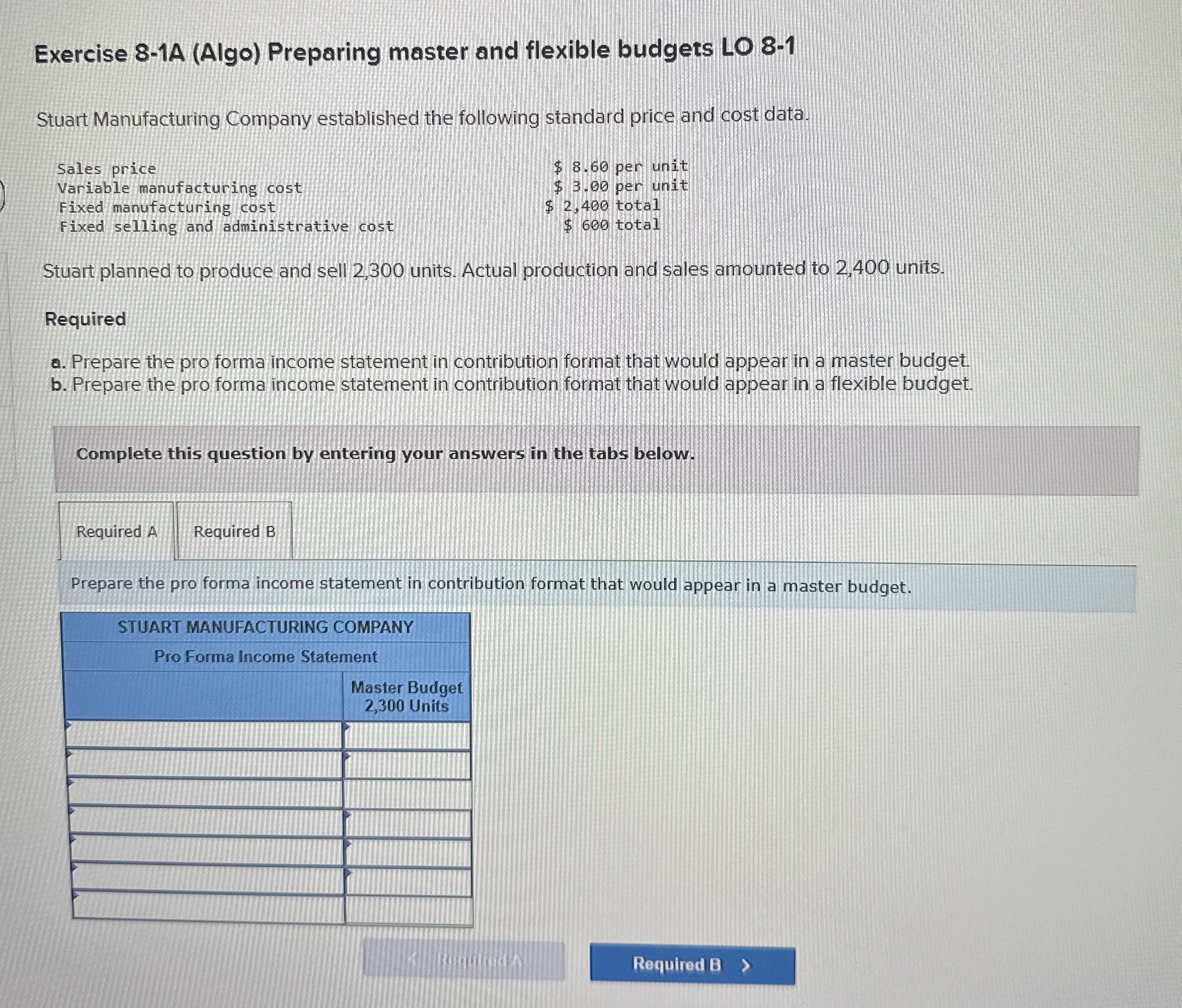 Exercise 8 - 1 A ( Algo ) Preparing master and