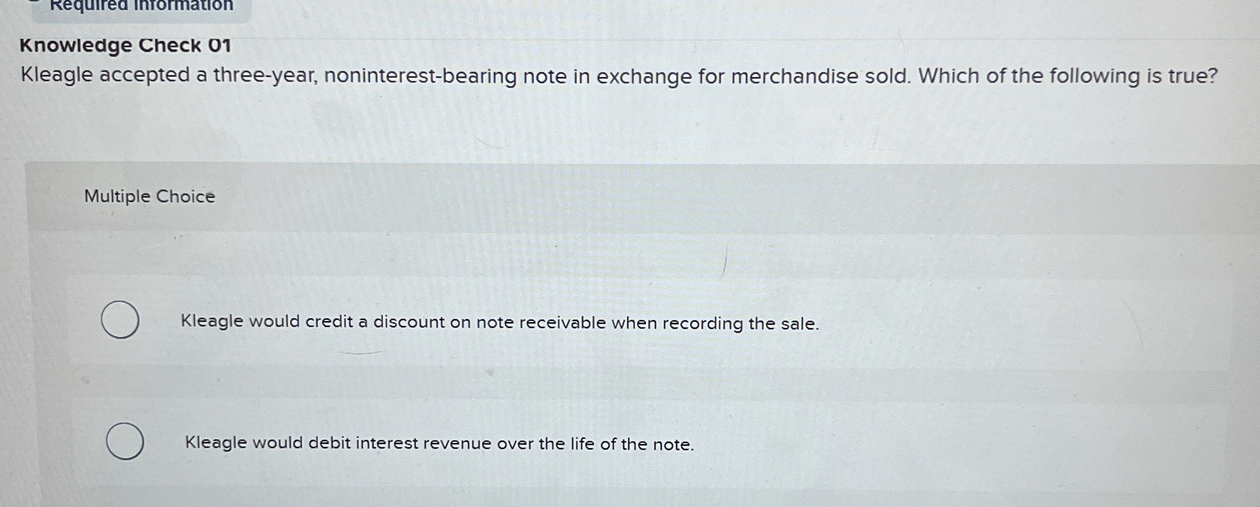 Knowledge Check 0 1 Kleagle accepted a three -