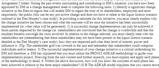 Assignment 2 folder. Noting the past events