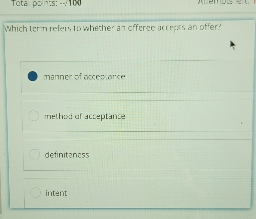 Total points: - - / 1 0 0 Which term refers to