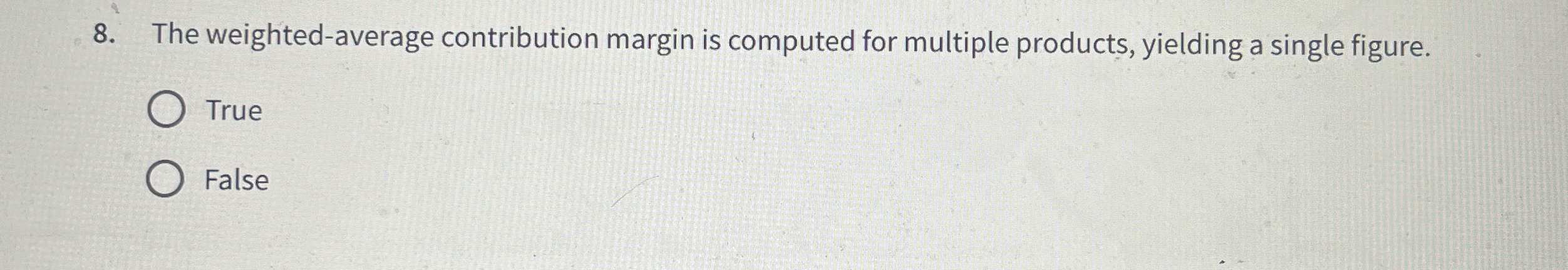 The weighted - average contribution margin is