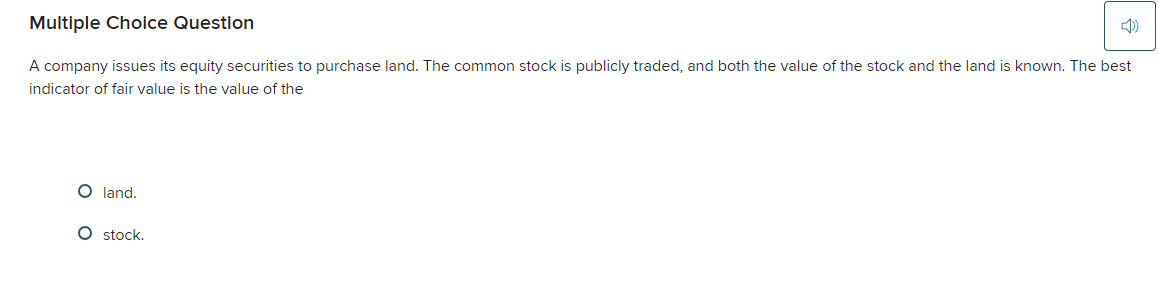 Multiple Choice Question A company issues its