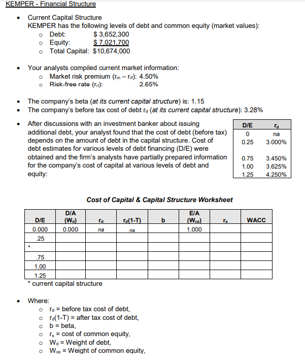 Please show your work using EXCEL FORMULA AND