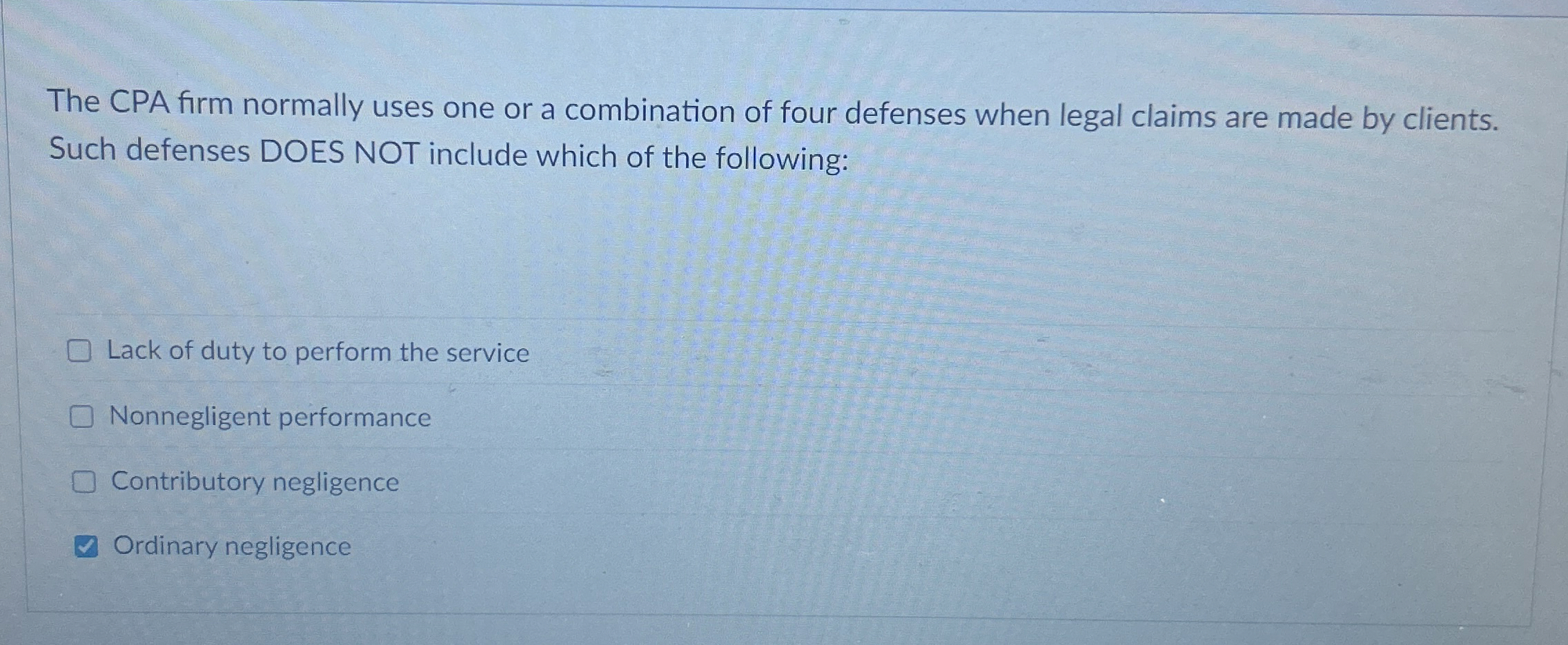 The CPA firm normally uses one or a combination