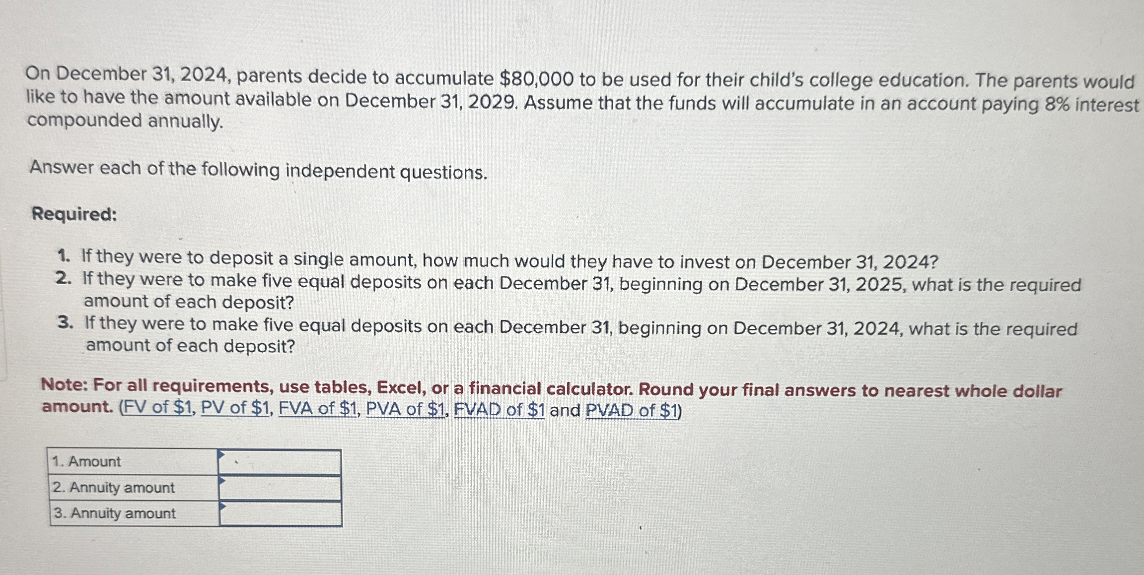 g On December 3 1 , 2 0 2 4 , parents decide to