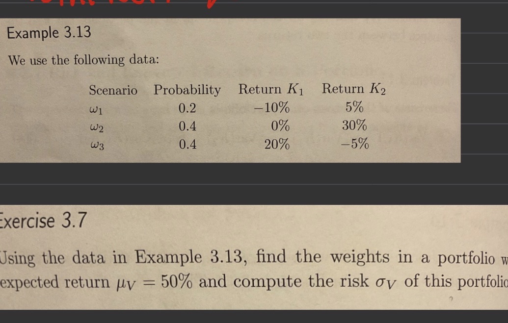 Please show all steps and work. Example 3.13 We