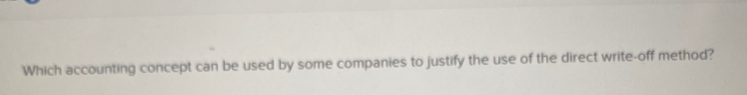 Which accounting concept can be used by some