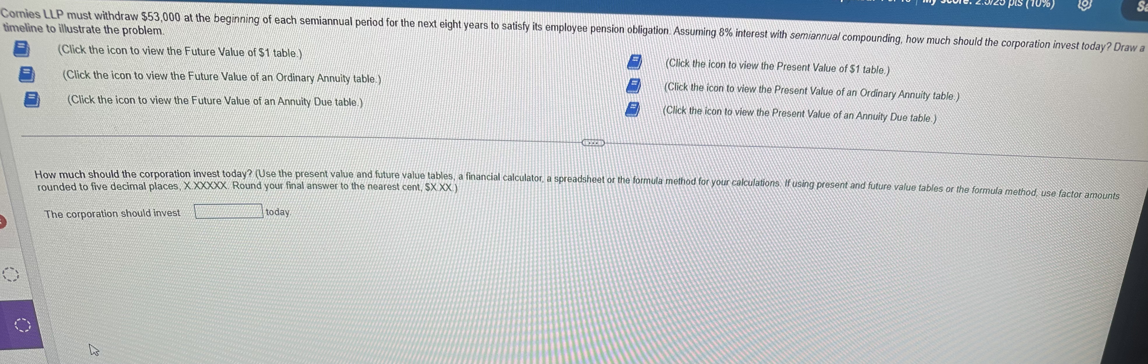 Cornies LLP must withdraw $ 5 3 , 0 0 0 at the
