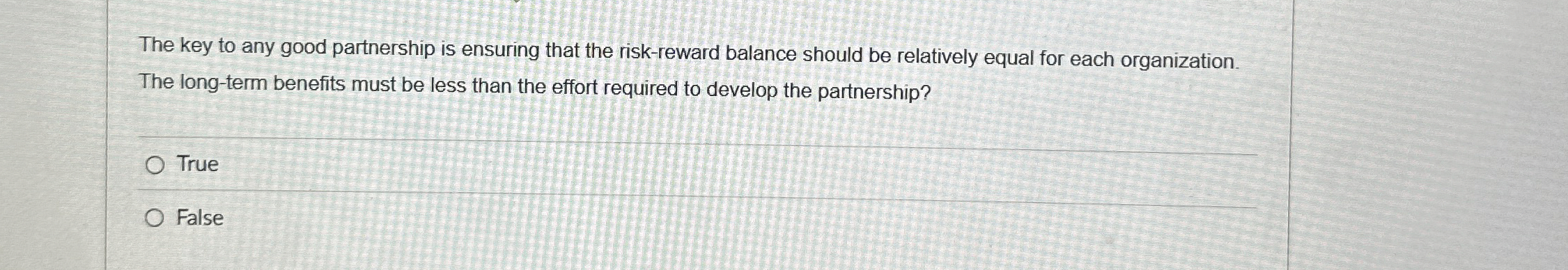 The key to any good partnership is ensuring that