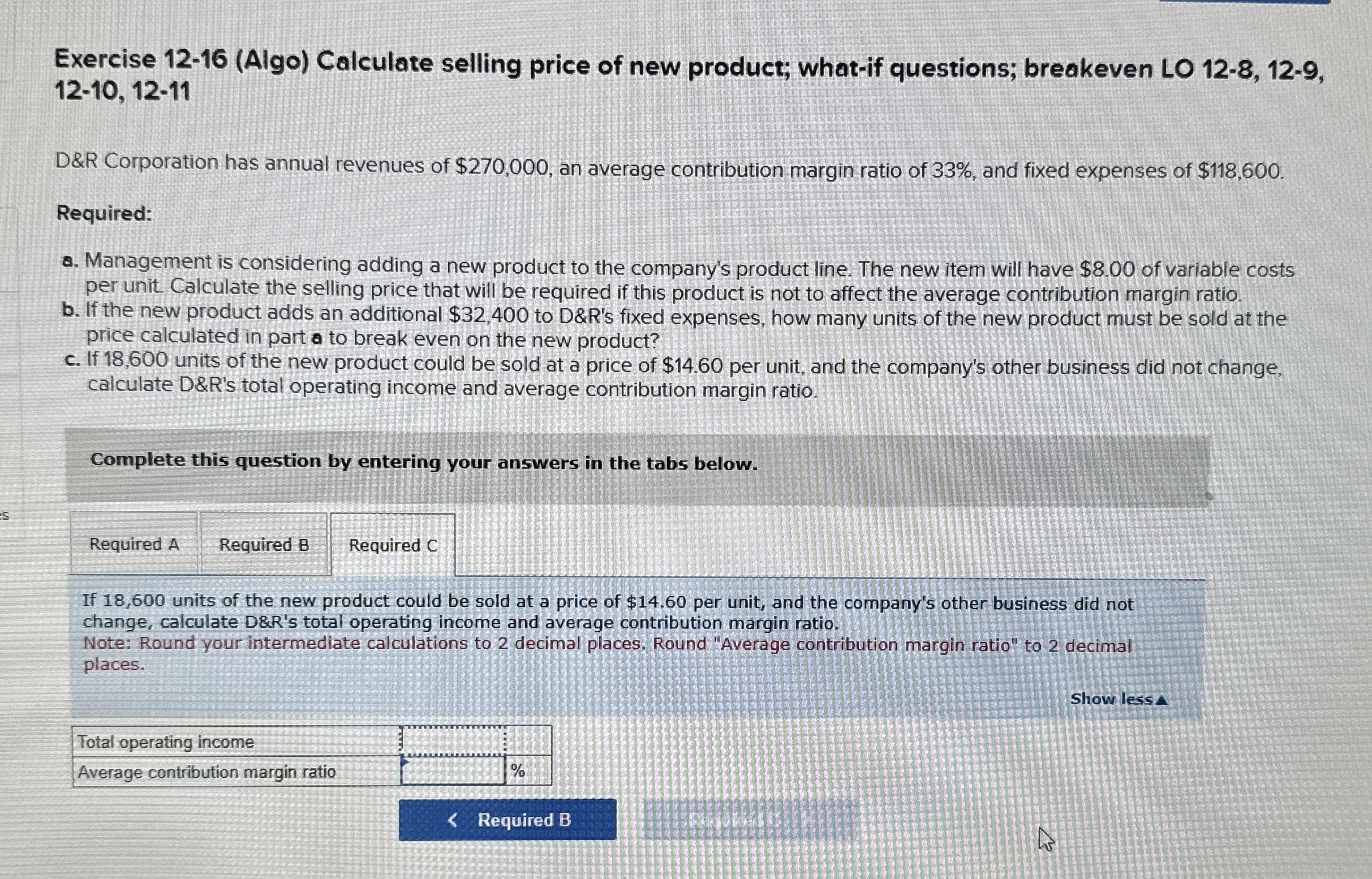 Exercise 1 2 - 1 6 ( Algo ) Calculate selling