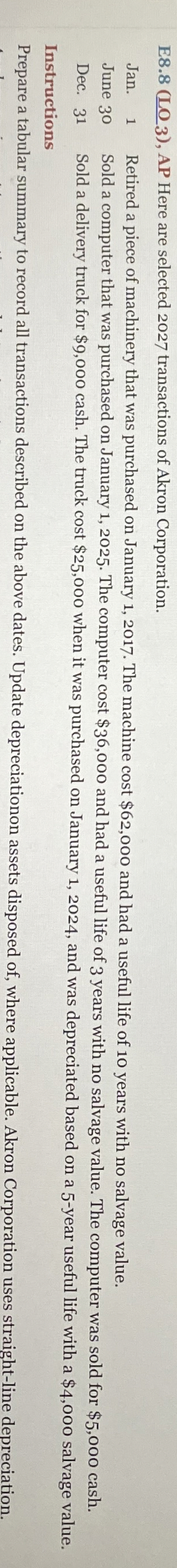 E 8 . 8 ( LO 3 ) , AP Here are selected 2 0 2 7
