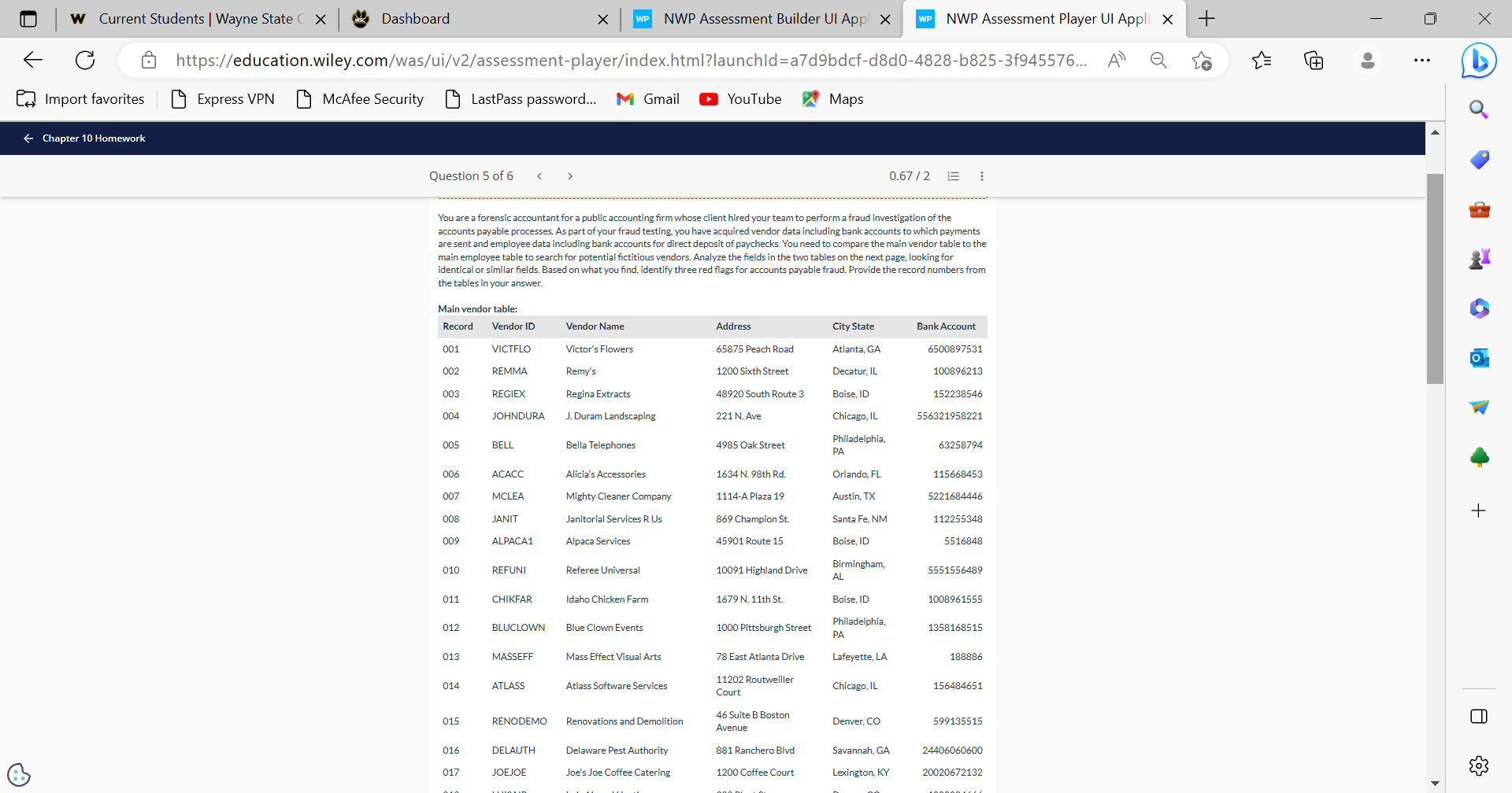 W Current Students | Wayne State C X Dashboard X
