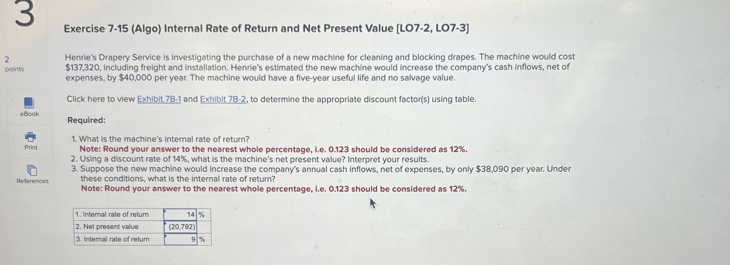 3 Exercise 7 - 1 5 ( Algo ) Internal Rate of