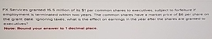 FX Services granted 1 5 . 5 million of its $ 1
