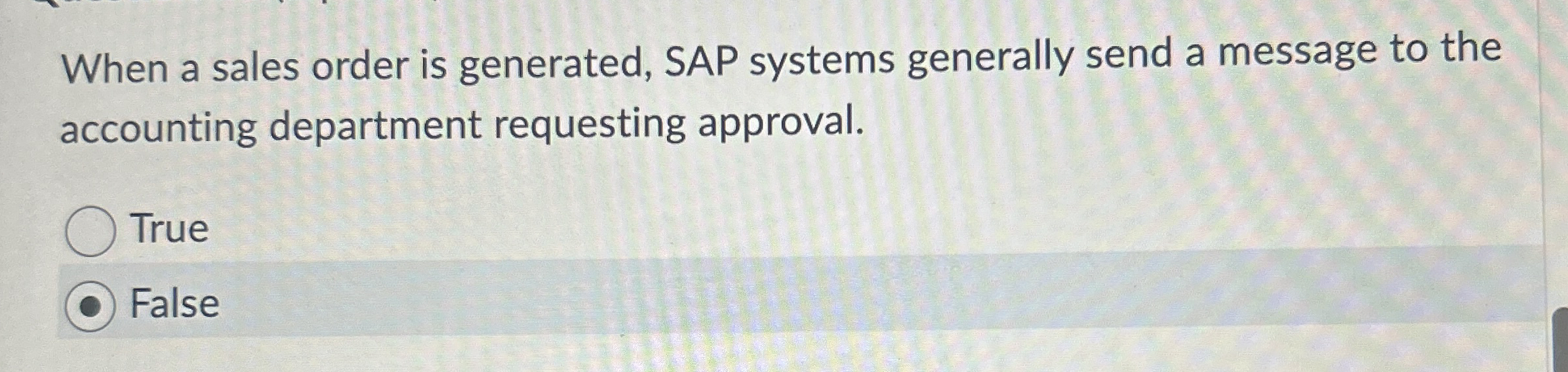 When a sales order is generated, SAP systems
