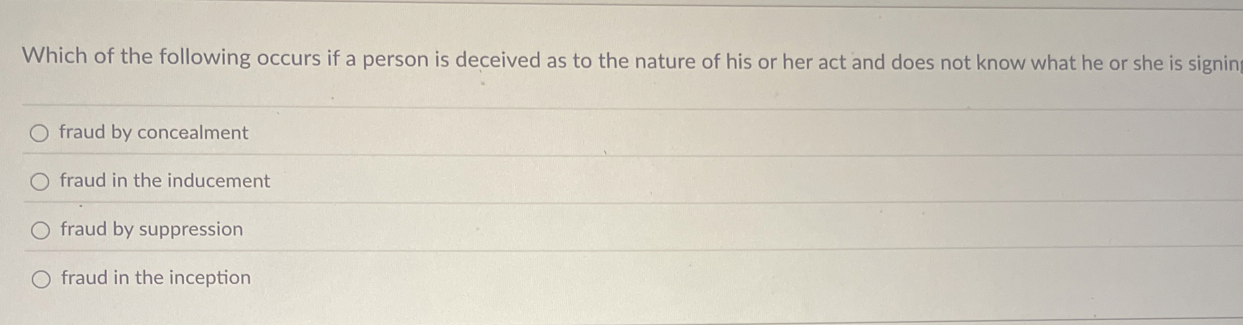Which of the following occurs if a person is