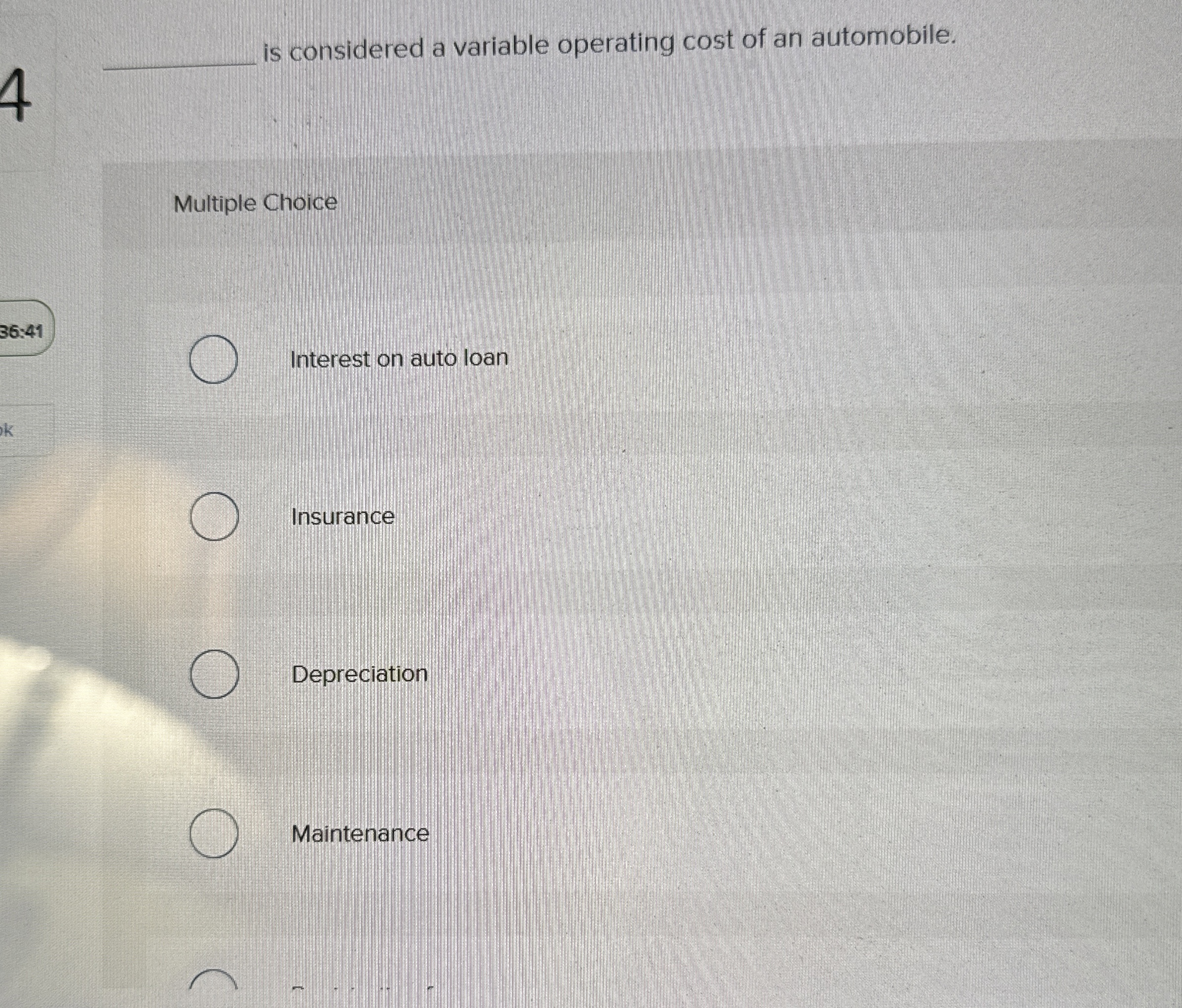 4 is considered a variable operating cost of an