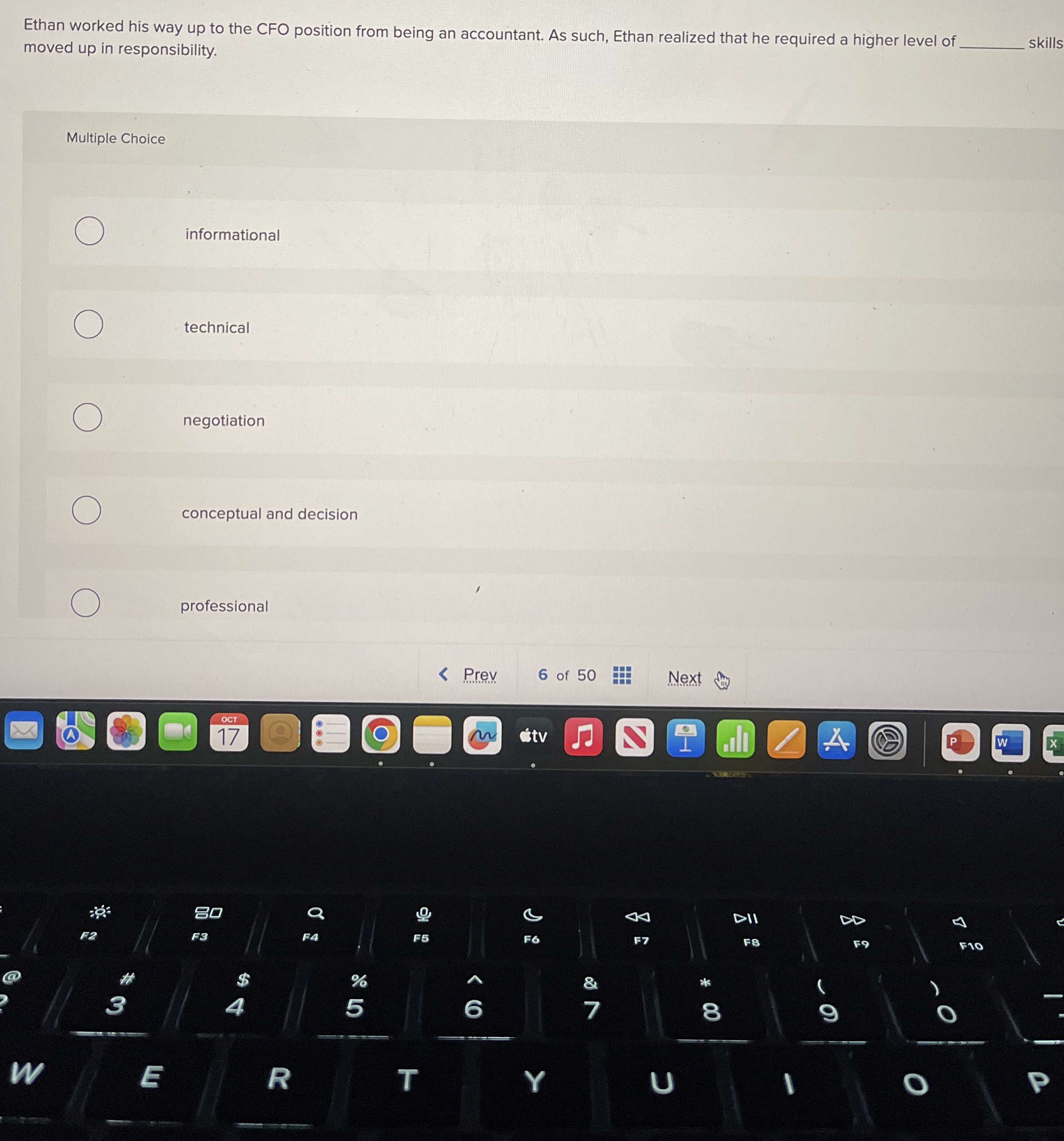 Ethan worked his way up to the CFO position from