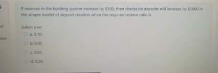 if reserve in the banking system increase by