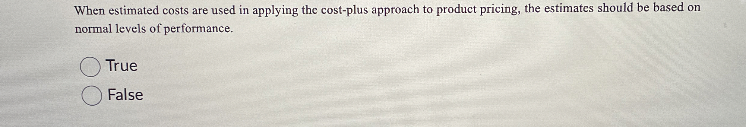 When estimated costs are used in applying the