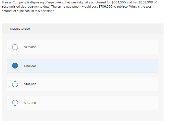 Breezy Company I s disposing o f equipment that