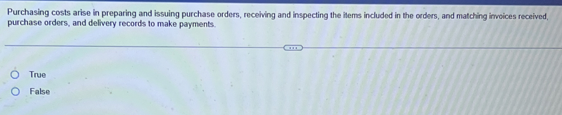 Purchasing costs arise in preparing and issuing