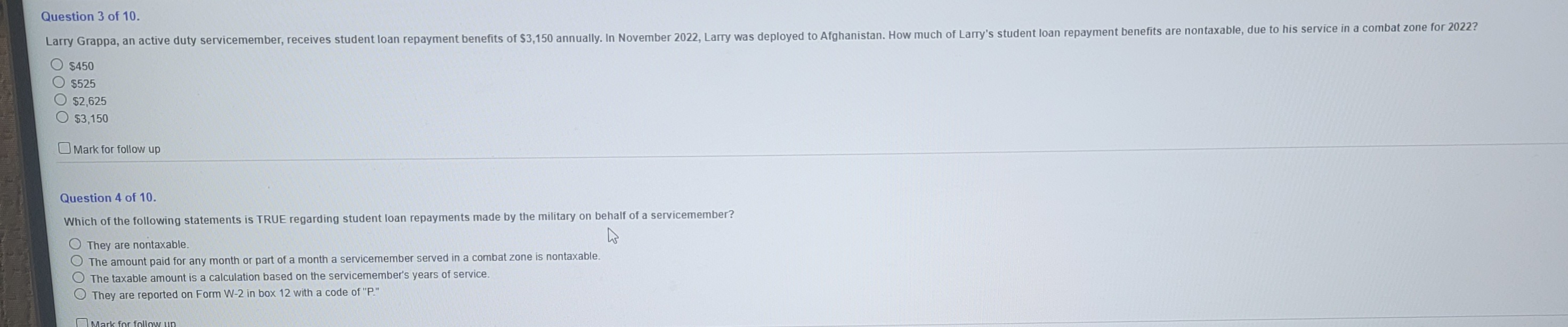 Question 3 of 1 0 . \ ( \ $ 4 5 0 \ ) \ ( \ $ 5 2