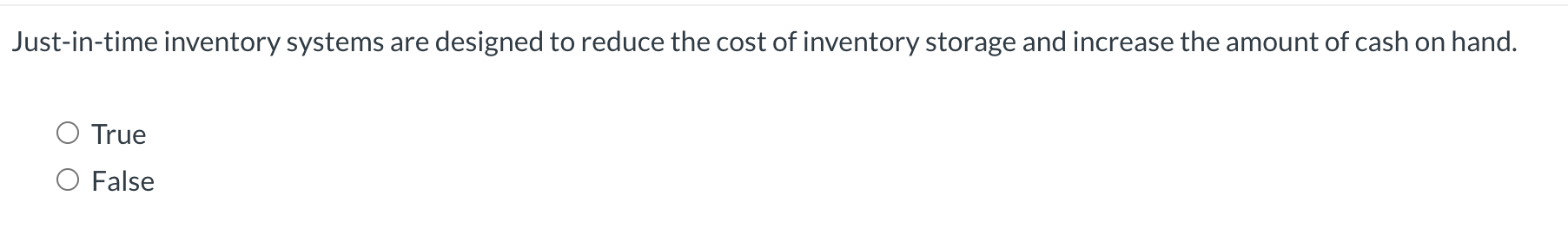 Just - in - time inventory systems are designed
