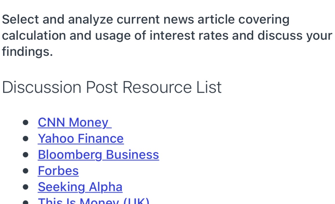 Select and analyze current news article covering