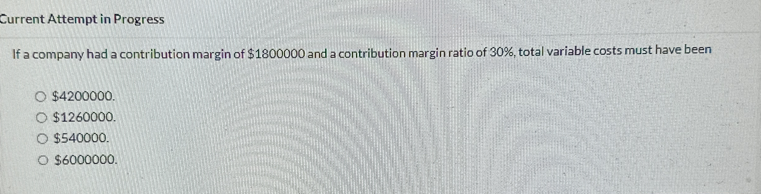 Current Attempt in Progress If a company had a