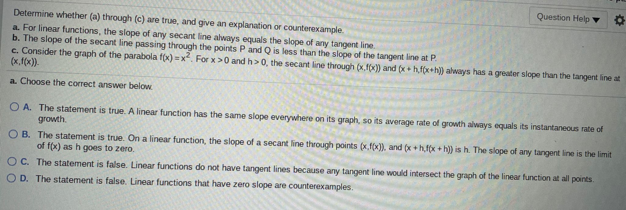 all parts pleas Question Help Determine whether