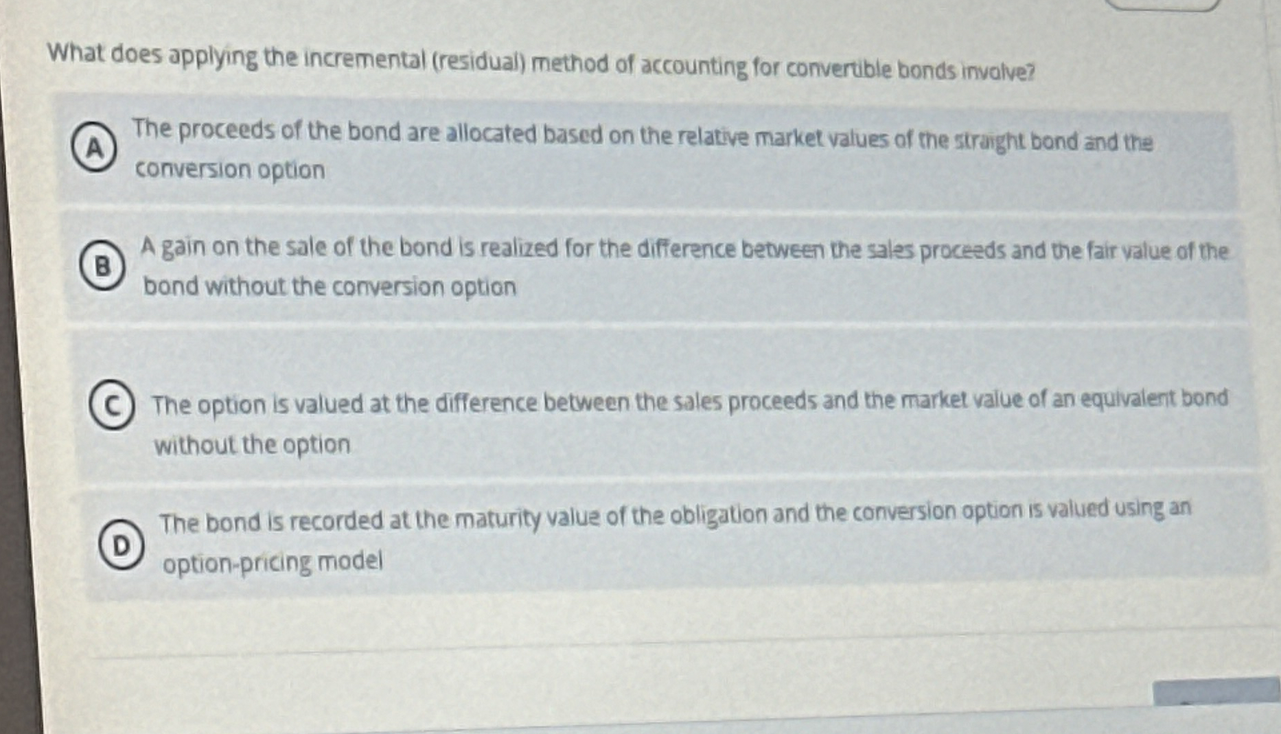 What does applying the incremental ( residual )