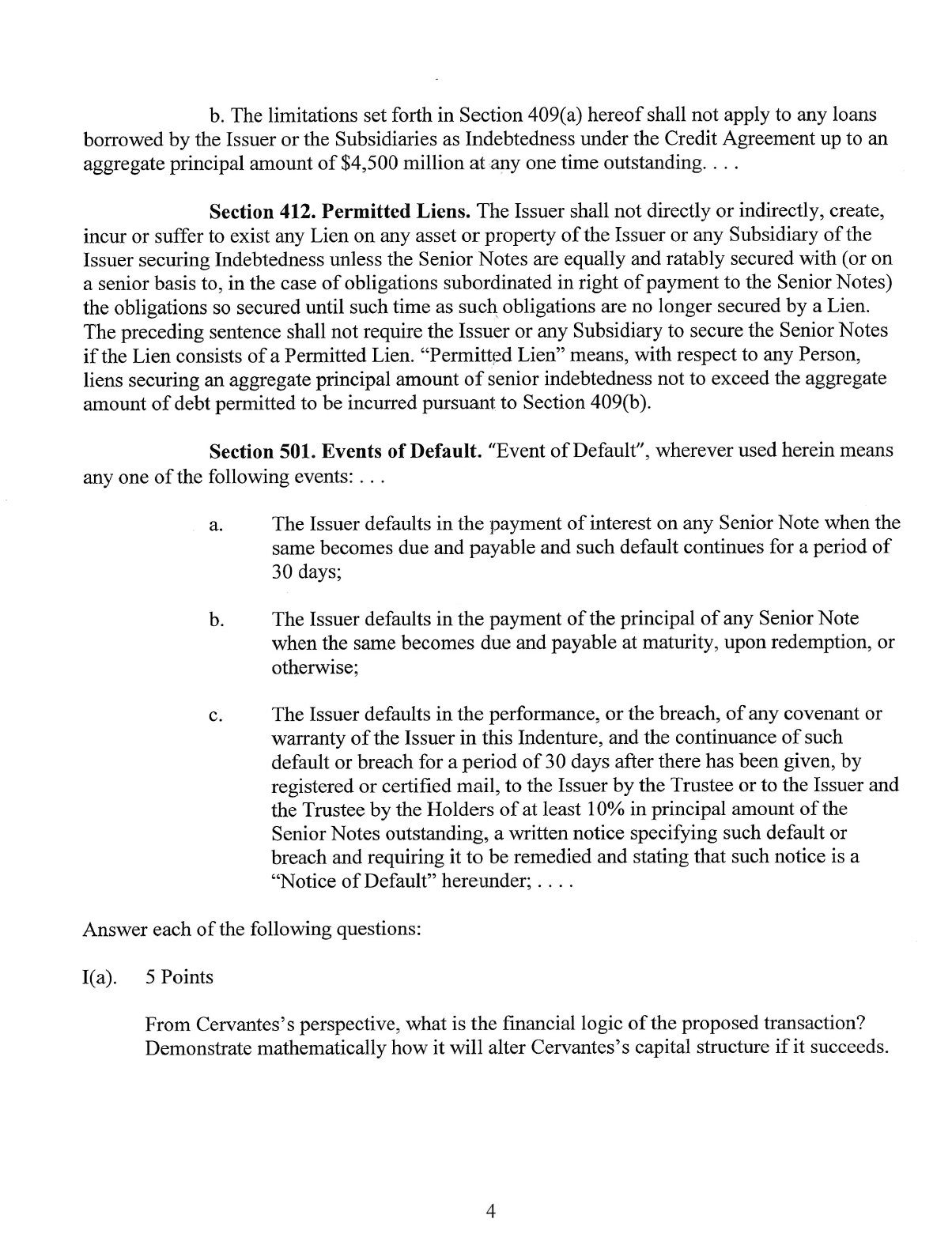 Essay Question I (30 points) TI-HS QUESTION IS