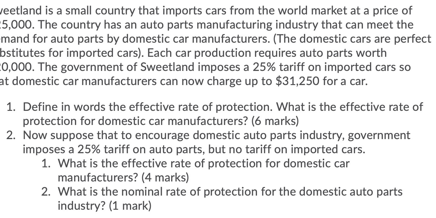 leetland is a small country that imports cars