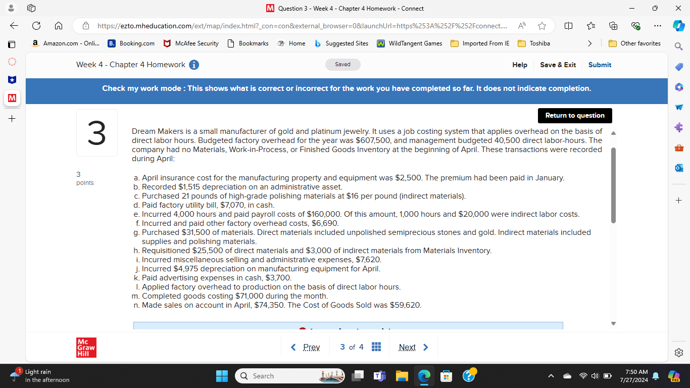 M Question 3 - Week 4 - Chapter 4 Homework -