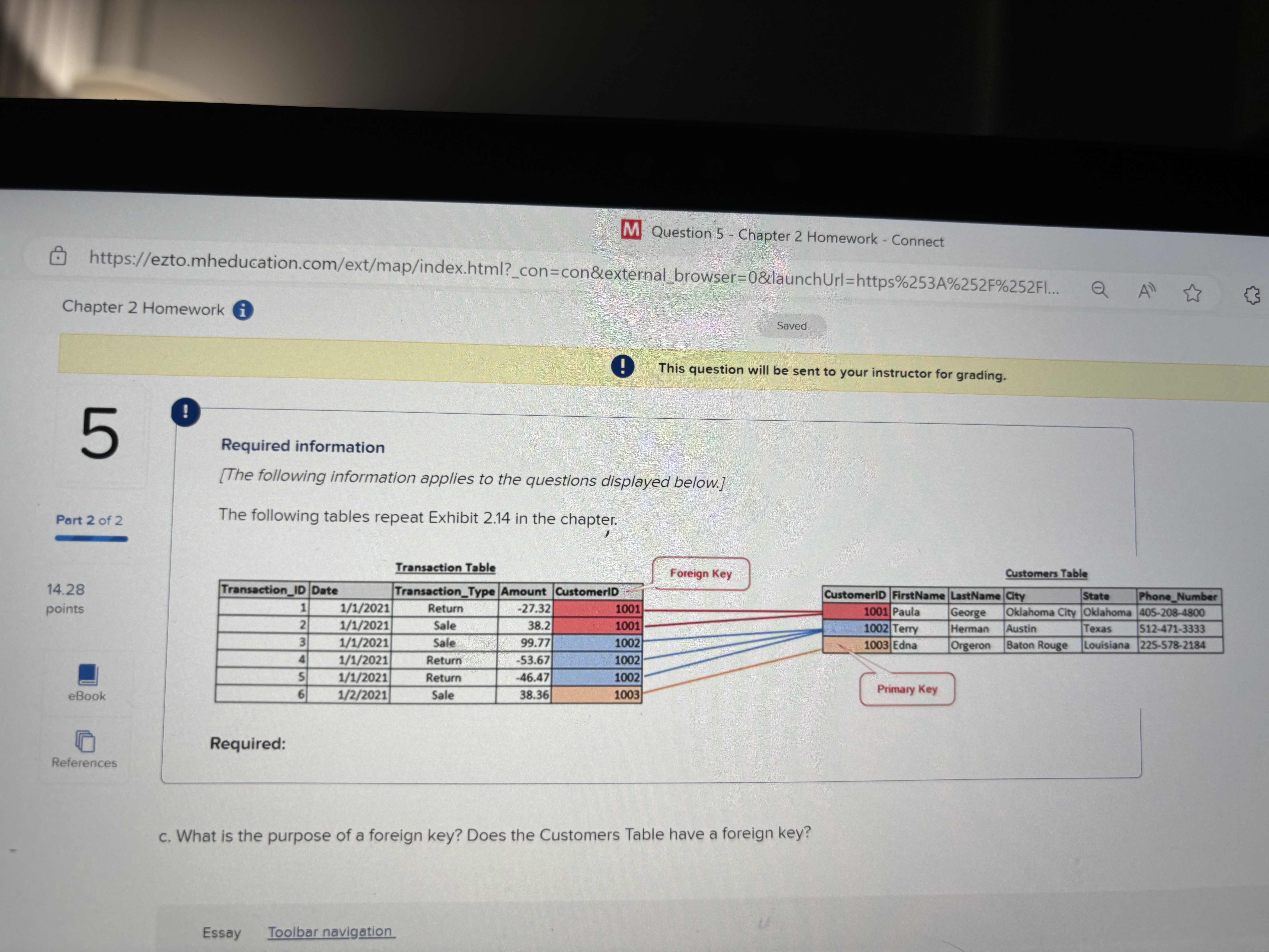 M Question 5 - Chapter 2 Homework - Connect
