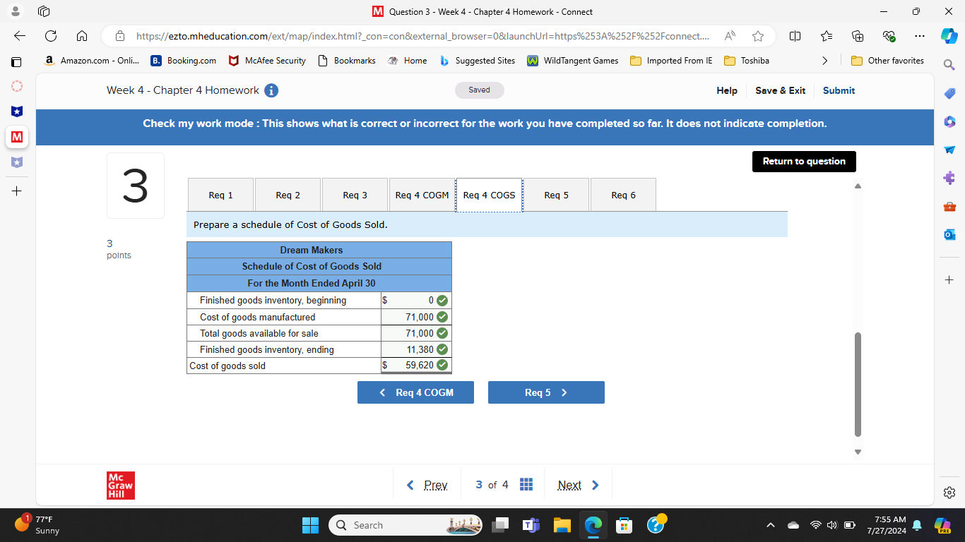 M Question 3 - Week 4 - Chapter 4 Homework -