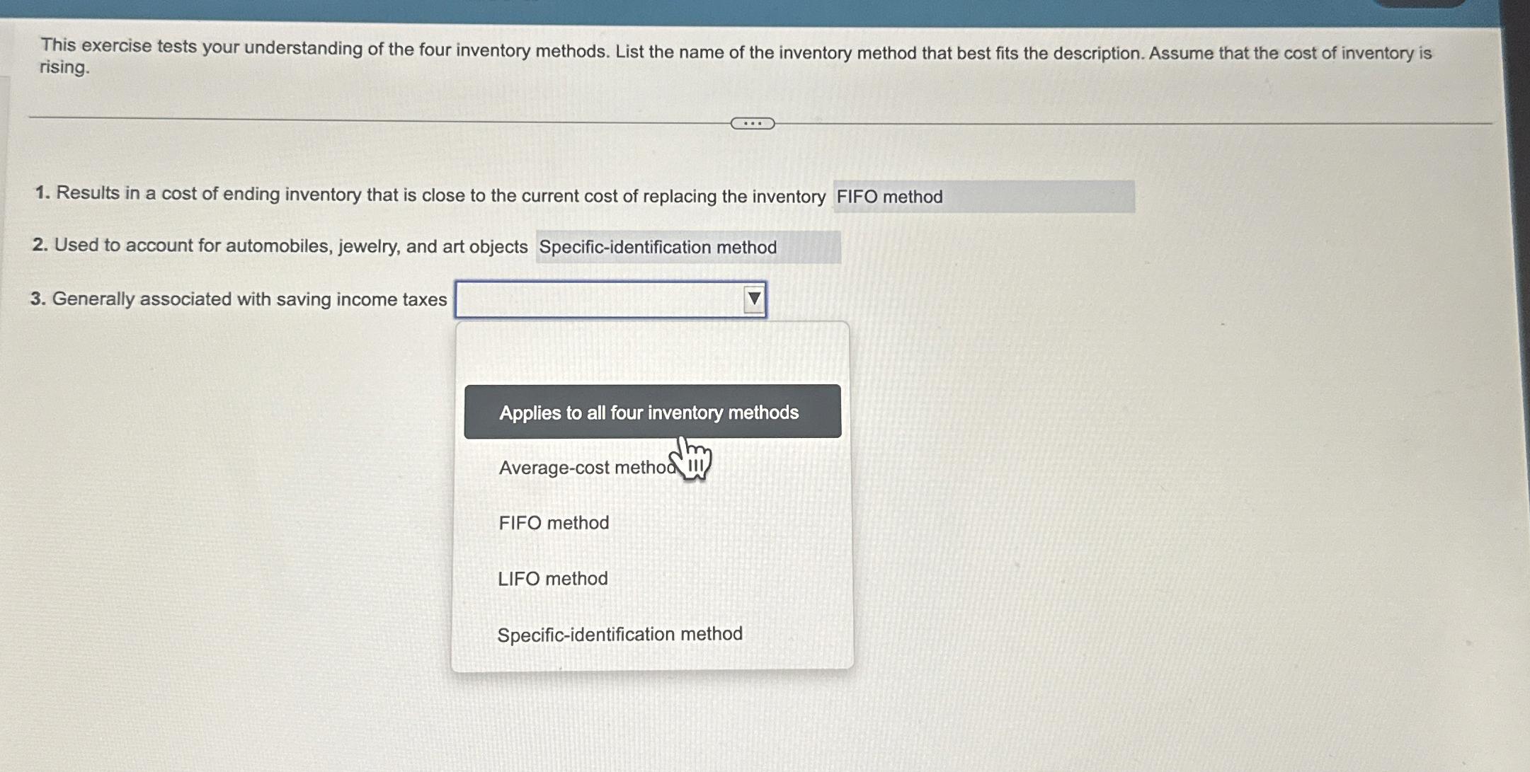 This exercise tests your understanding of the