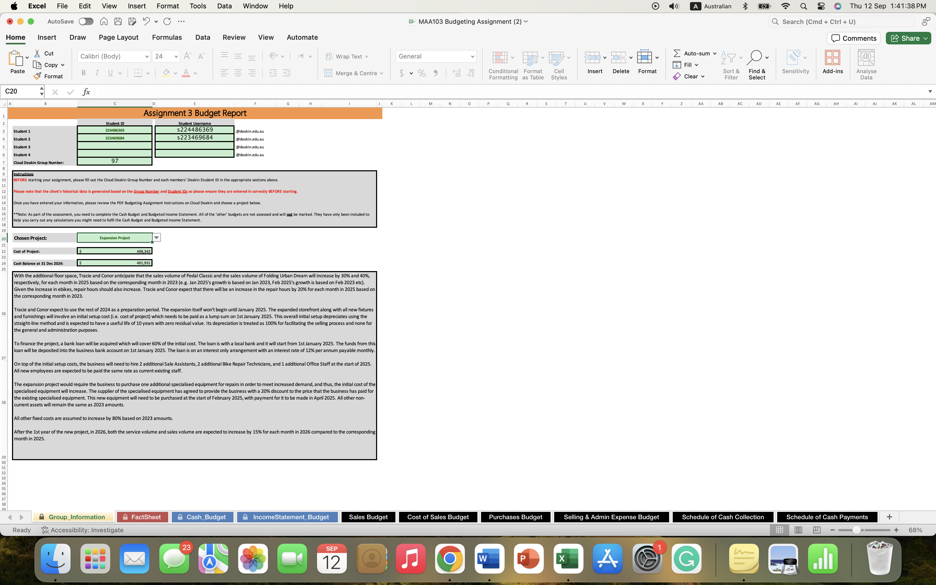 Excel File Edit View Insert Format Tools Data